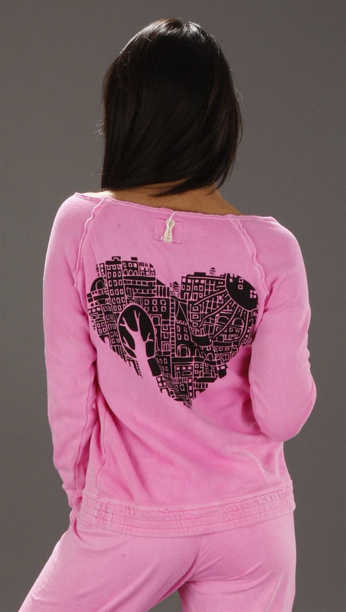 Gypsy 05 City Love Distressed Top in Pink