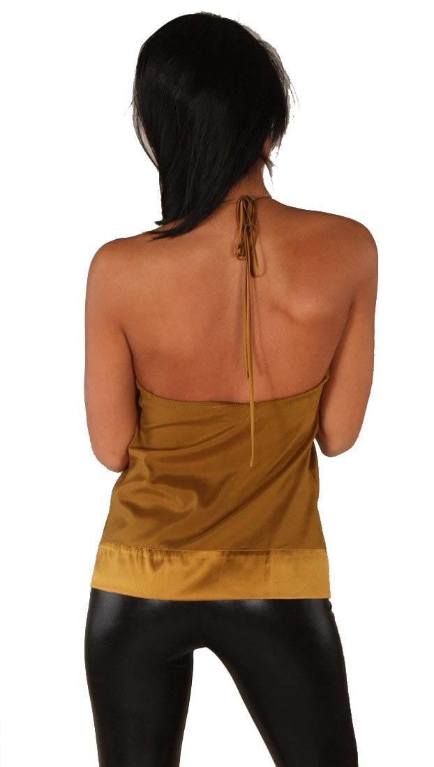 Hale Bob Silk Ruffle Halter