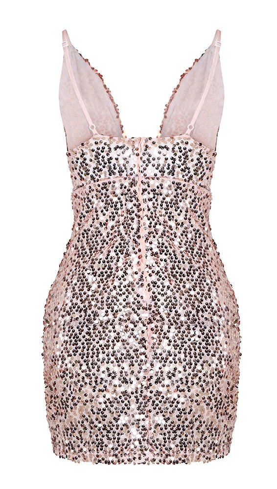 The Stacey Champagne Gold Sequin Mini Sleeveless Holiday Dress- ShopAA The Stacey Champagne Gold Sequin Mini Sleeveless Holiday Dress- ShopAA