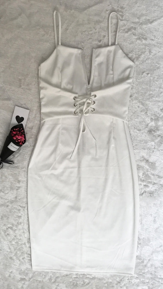 white dress with corset belt White corset belt - Original Color
