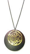  ShopAA Make A Wish Cutout Peace Signs Wood Circle Necklace Jewelry 