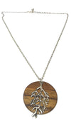 Make a Wish Tree Branch on Wood Plate Charm Necklace