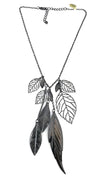  ShopAA Jewelry Metal Leaf Charm Necklace 