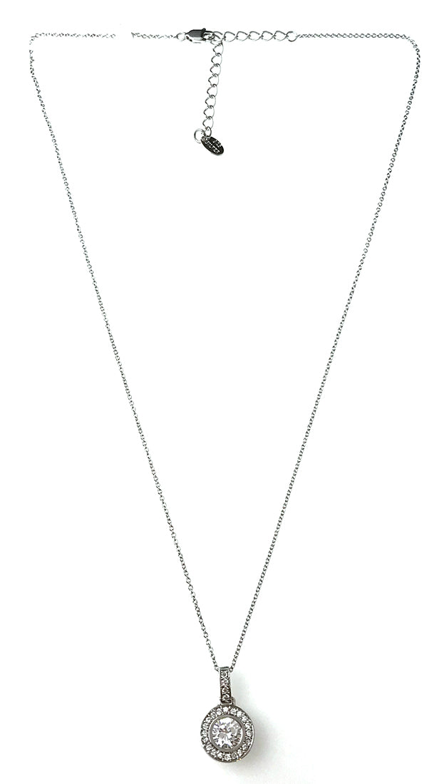  ShopAA Jewelry Vintage DIamond Circle Pendant Necklace 