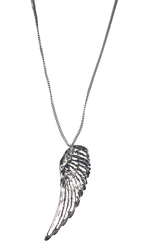 Apparel Addiction Wing Necklace Silver