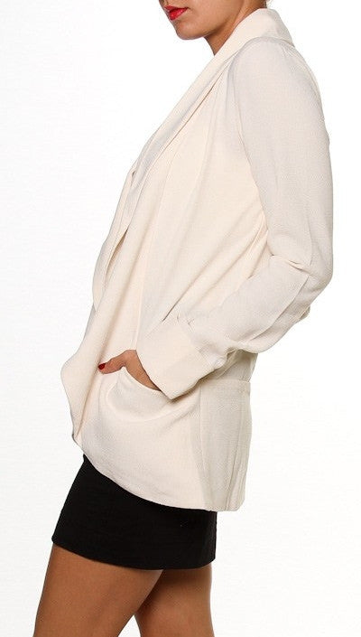 Jessyka Robyn Solid Long Sleeve Open Blazer