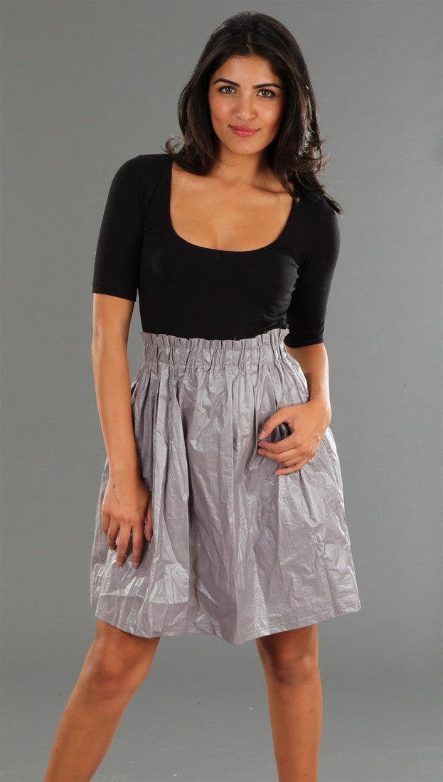 Kimberlina Contrast Dress Black & Silver