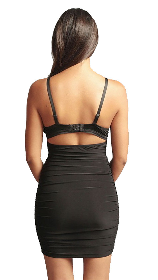 Jessyka Robyn Spike Studded Bra Club Dress in Black @ Apparel