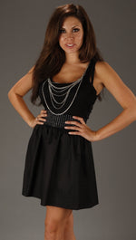 Kimberlina Couture Two Piece Chain Dress in Black