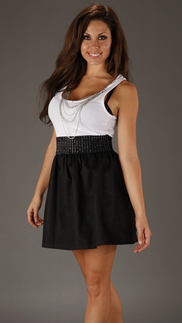 Kimberline Couture Two Piece Chain Dress in White