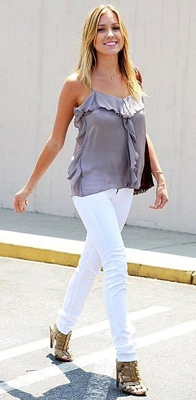 Jessyka Robyn Skinny Jeans in White as seen on Kristin Cavallari