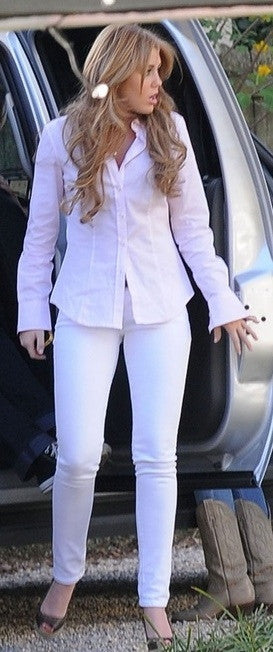 Jessyka Robyn Skinny Jeans in White as seen on Kristin Cavallari