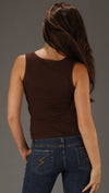 Kimberlina Couture Studded Tank Top in Brown