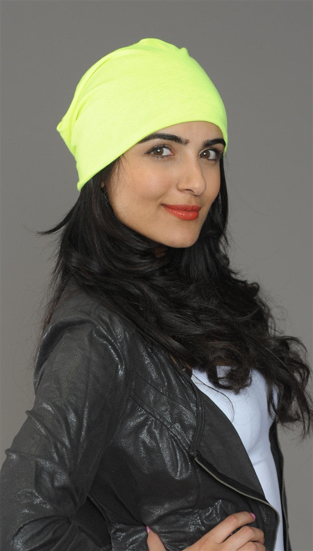 Neon Yellow Slouchy Summer Beanie