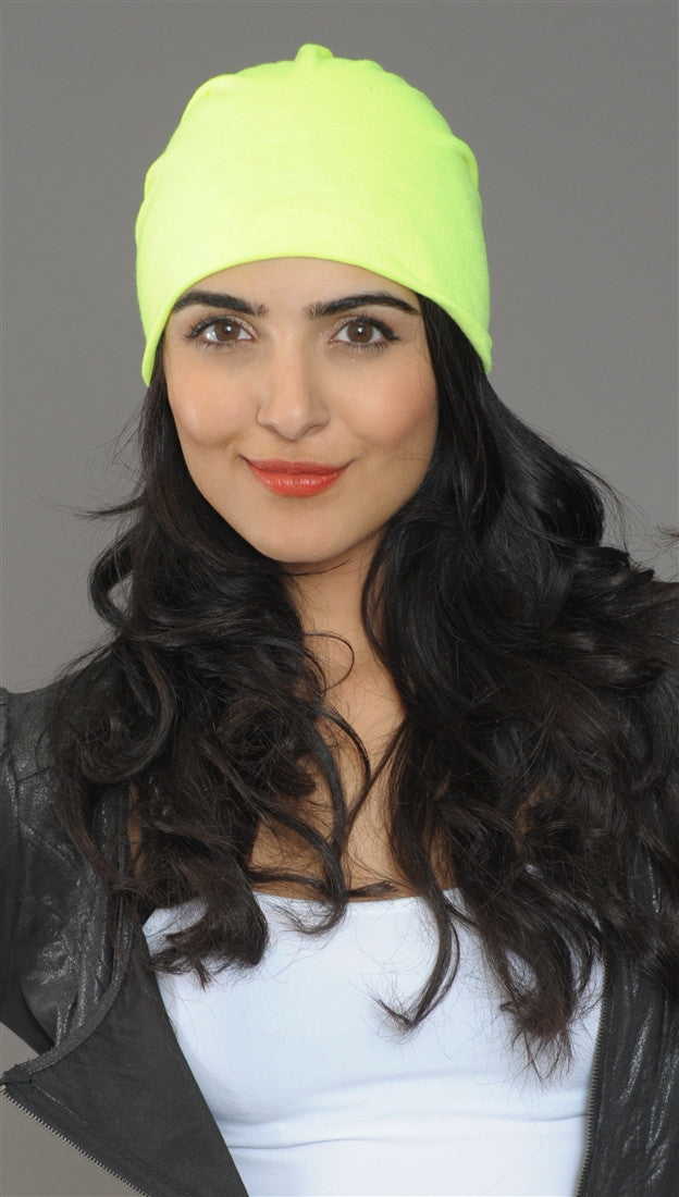 Neon Yellow Slouchy Summer Beanie