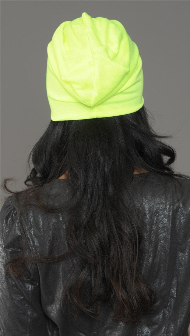 Neon Yellow Slouchy Summer Beanie