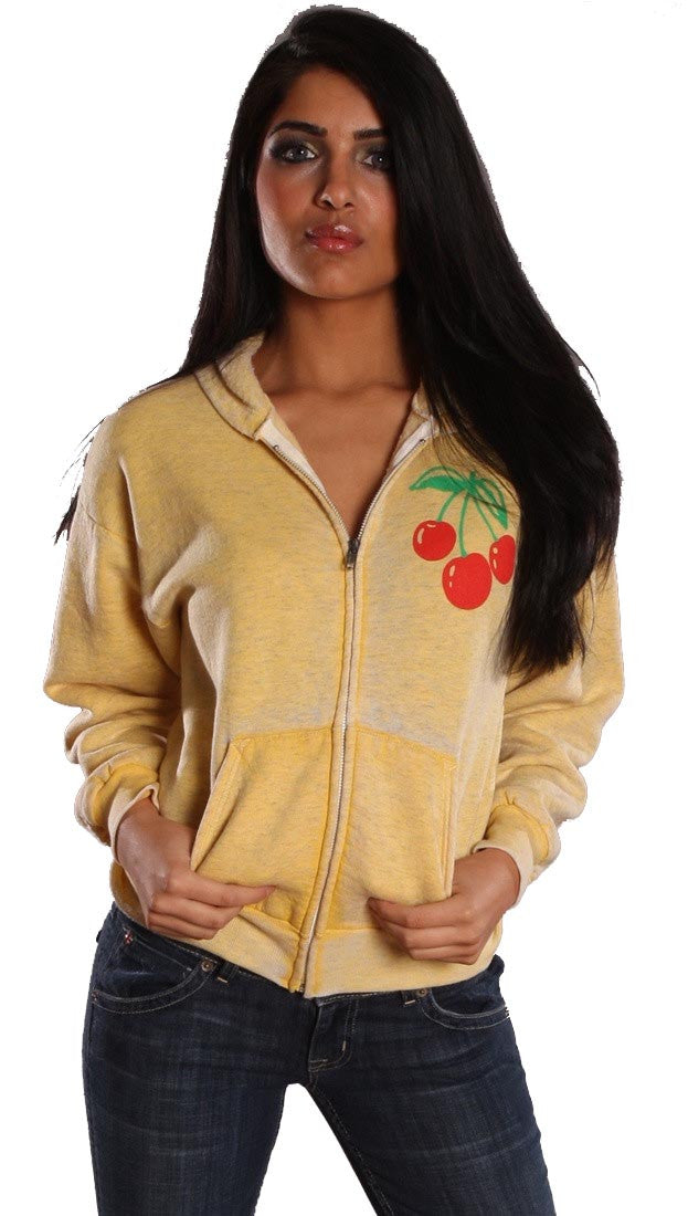 Jet John Eshaya Burnout Cherry Hoodie Yellow