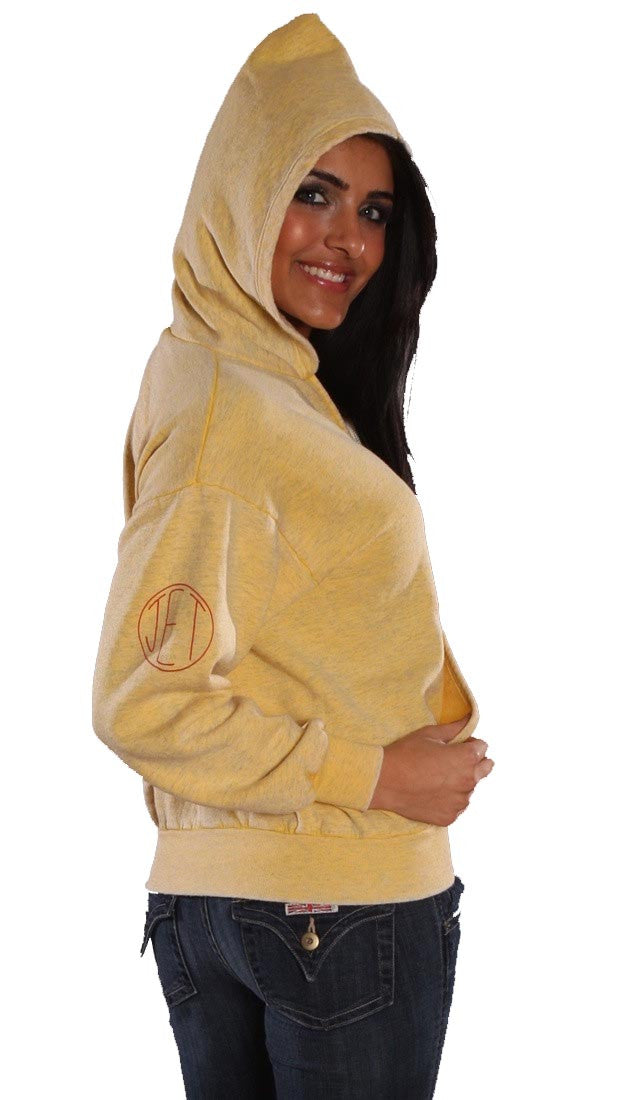 Jet John Eshaya Burnout Cherry Hoody Yellow