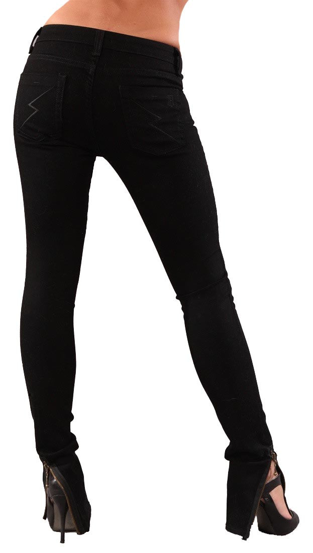 Jet John Eshaya Black Zipper Ankle Bottom Jeans