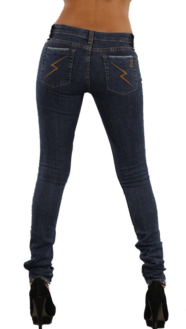 Jet John Eshaya Dark Clean Trashed Ripped Skinny Jeans