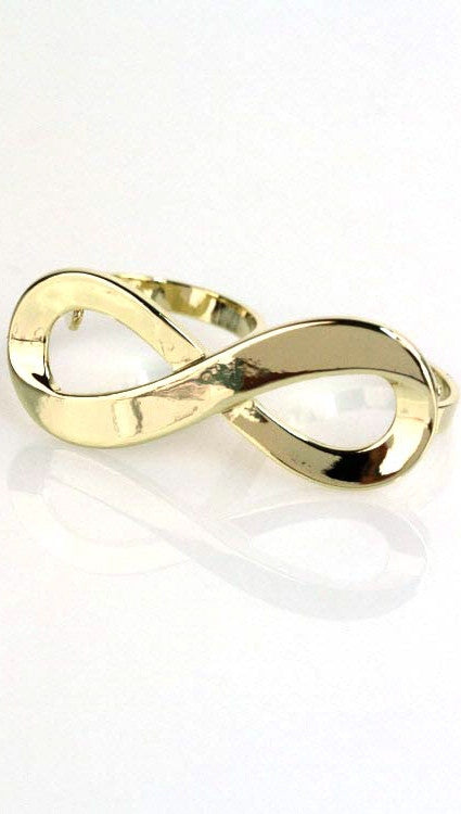Two Finger Infinity Symbol Ring in Gold or Silver - 2Finger – ShopAA