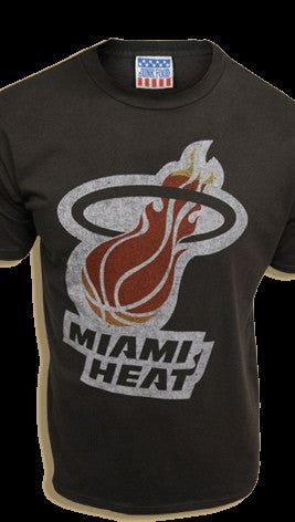 Junk Food Clothing NBA Miami Heat Vintage Inspired Solid Tee