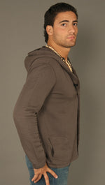 Kanvis Button Down Hoodie Charcoal