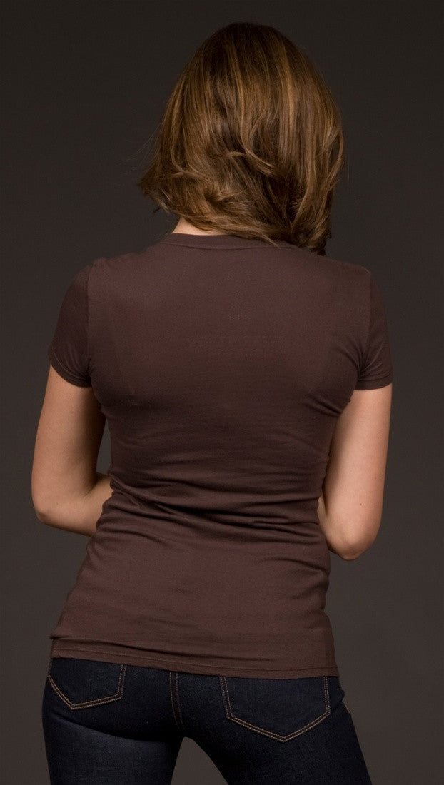 Kanvis Split Neck Tee Chocolate