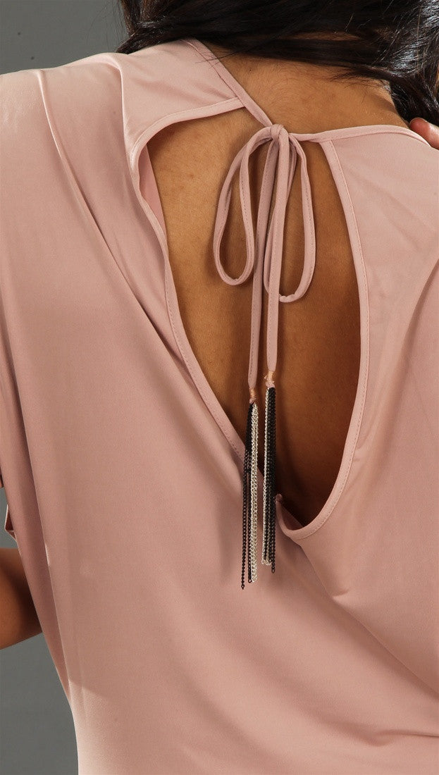 Kimikal Off Shoulder Dress in Pink Nude