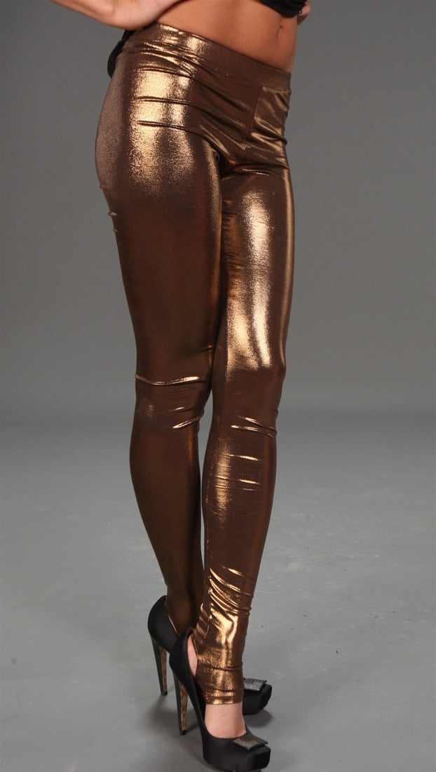 Kinkate Shiny Leggings Bronze