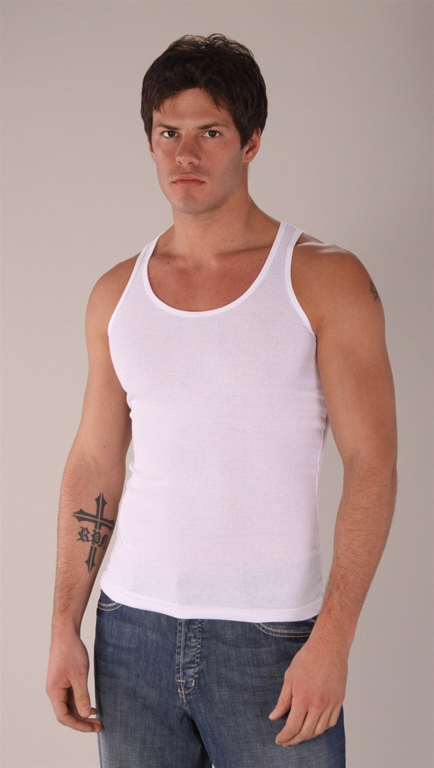 Kinkate Basic Ribbed Tank White
