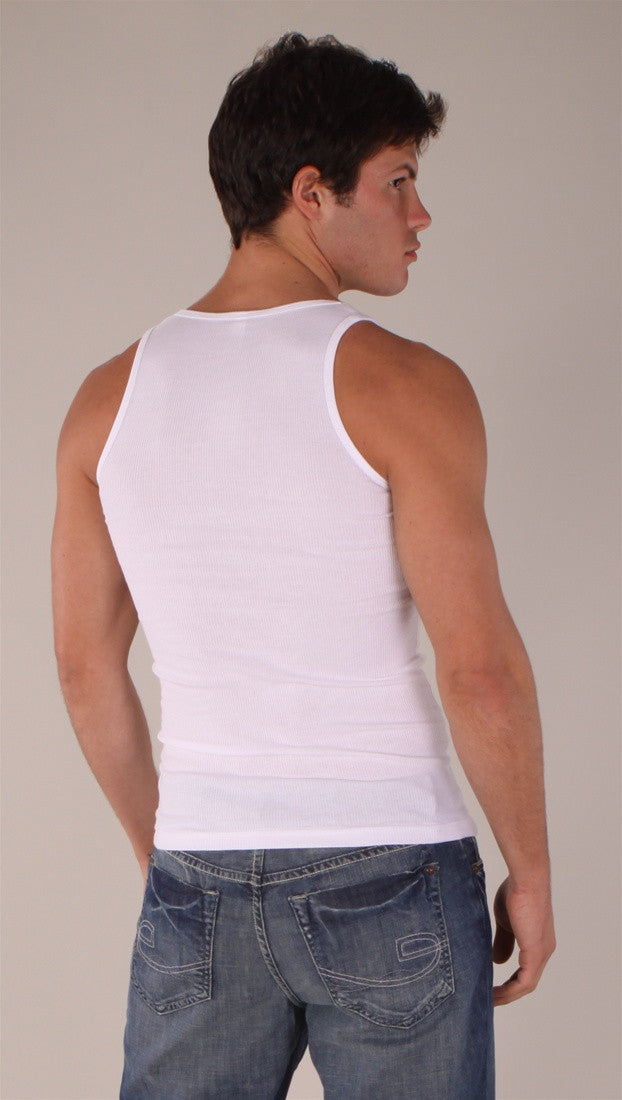 Kinkate Basic Ribbed Tank White