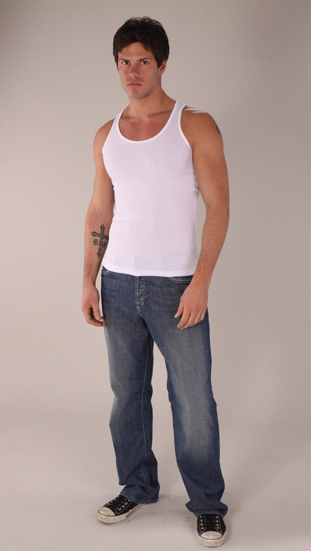 Kinkate Basic Ribbed Tank White