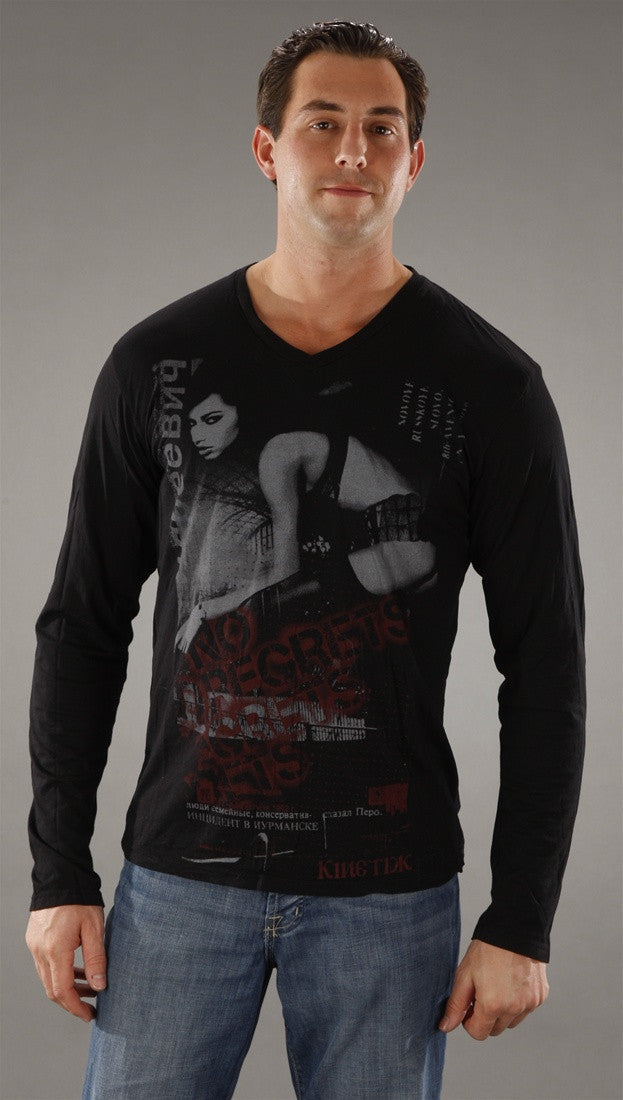 Kinetix No Regrets Long Sleeve Tee in Black