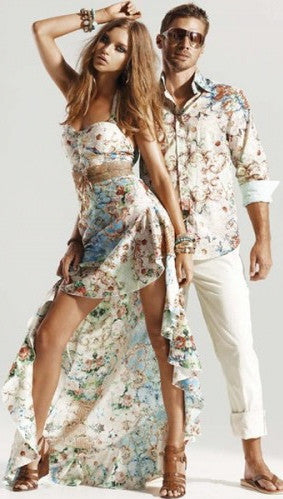 Kitten Pink Bellini Maxi Dress in Venetian Floral