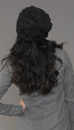 La Fine Head Wear Knit Beanie in Black