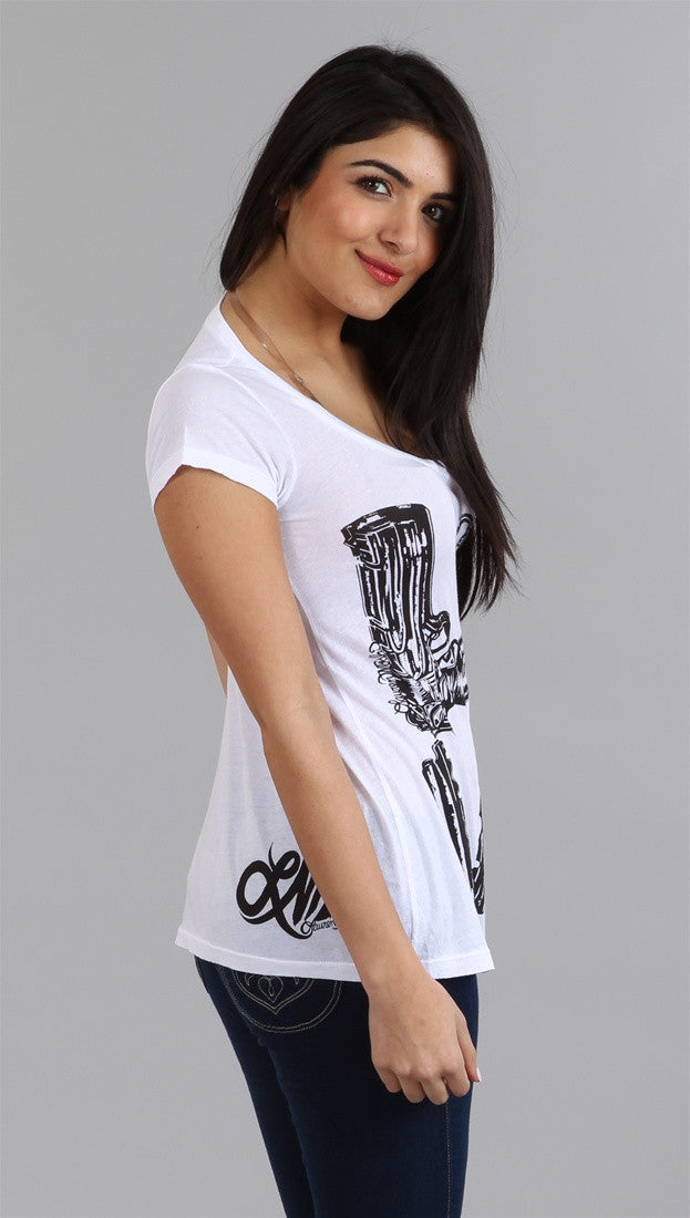 Lauren Moshi Tegan Love Crew in White
