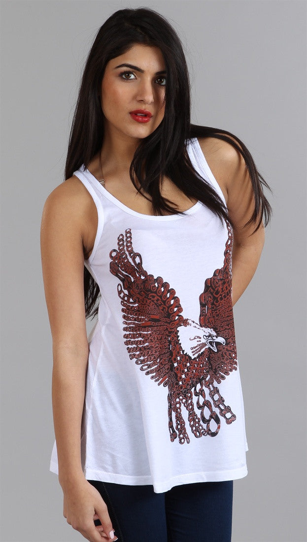 Lauren Moshi Eagle Lily Basic Swing Tank in White