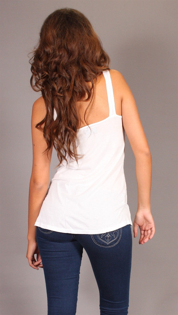 Lauren Moshi Bridgit Ram Swing Tank with Straps in White