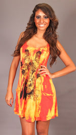 Lauren Moshi Karina Short Pocket Dress With Giraffe Head in Melon Twist
