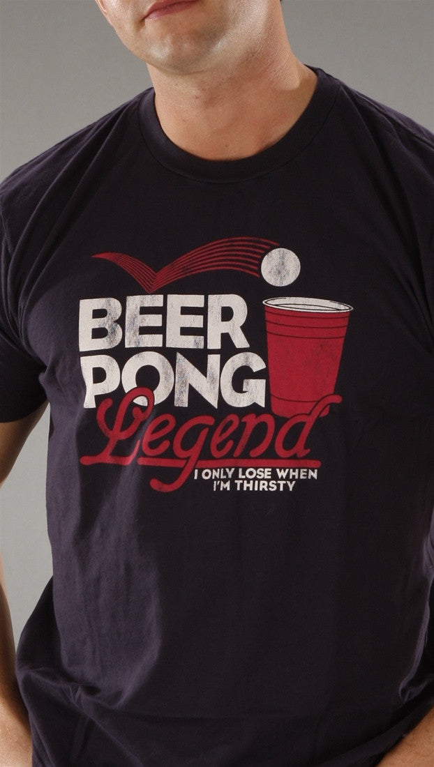 Local Celebrity Beer Pong Legend Tee in Navy