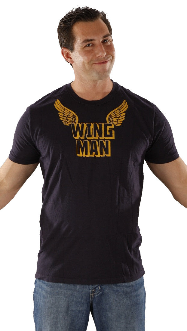 Local Celebrity Mens Wingman Tee in Navy Blue 
