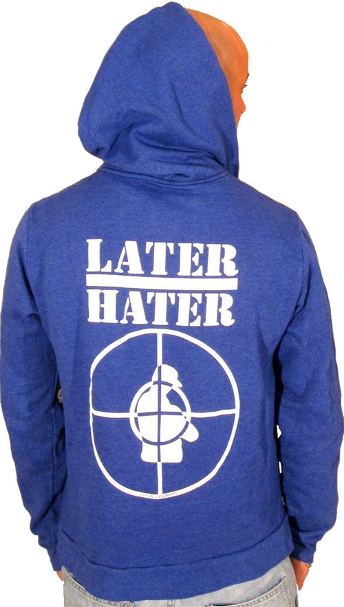 Local Celebrity Mens Later Hater Zip Up Hoodie Royal Blue 
