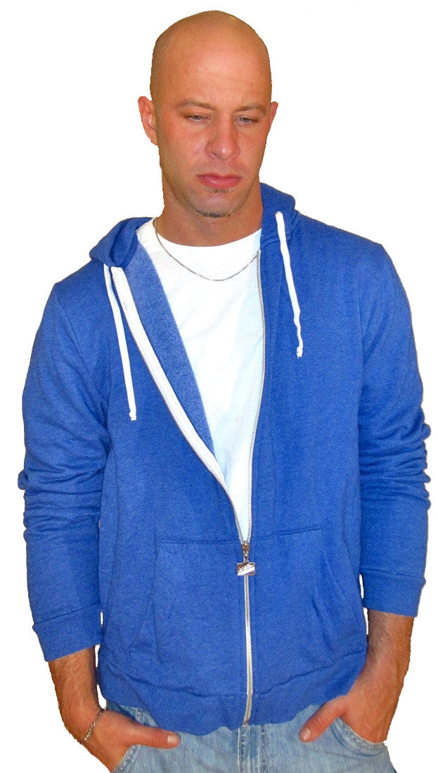 Local Celebrity Mens Later Hater Zip Up Hoodie Royal Blue 