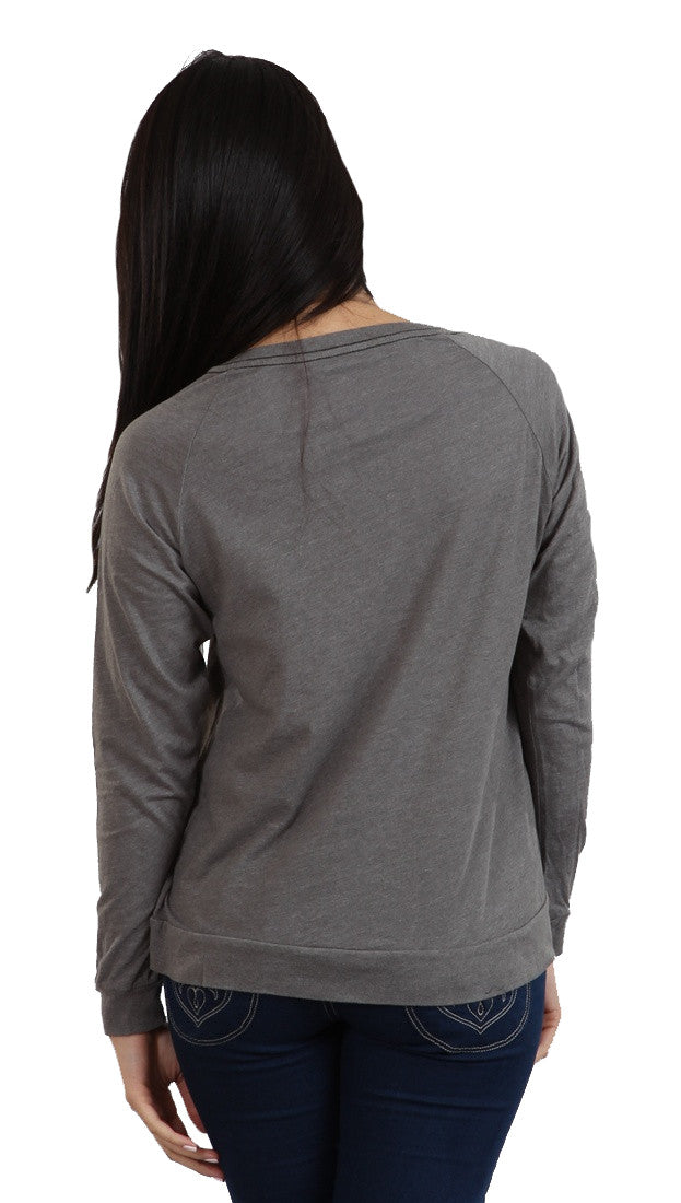 Local Celebrity Womens Addicted To Love Long Sleeve Tee in Asphalt 