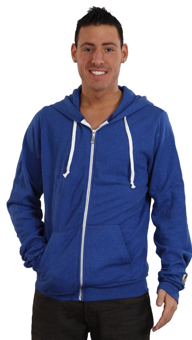 Local Celebrity Mens Loose Lips Sink Ships Zip Up Hoodie Royal Blue 