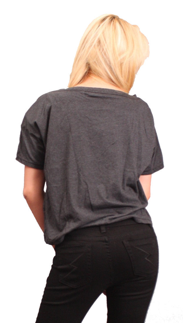 Local Celebrity Wild Child Crop Tee in Black