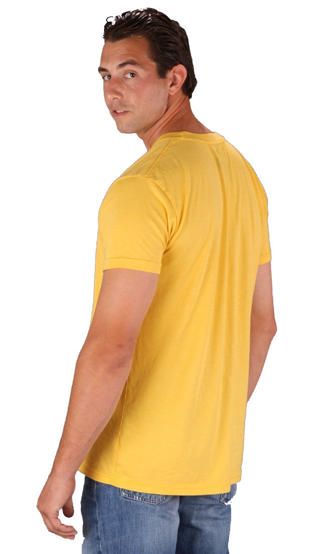 Local Celebrity Mens Italian Stallion Crew Neck Tee Shirt Yellow 