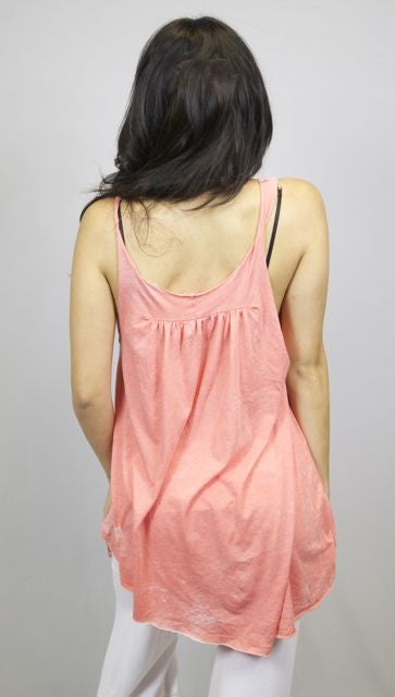Local Celebrity Me + Money Ziggy Tank in Coral