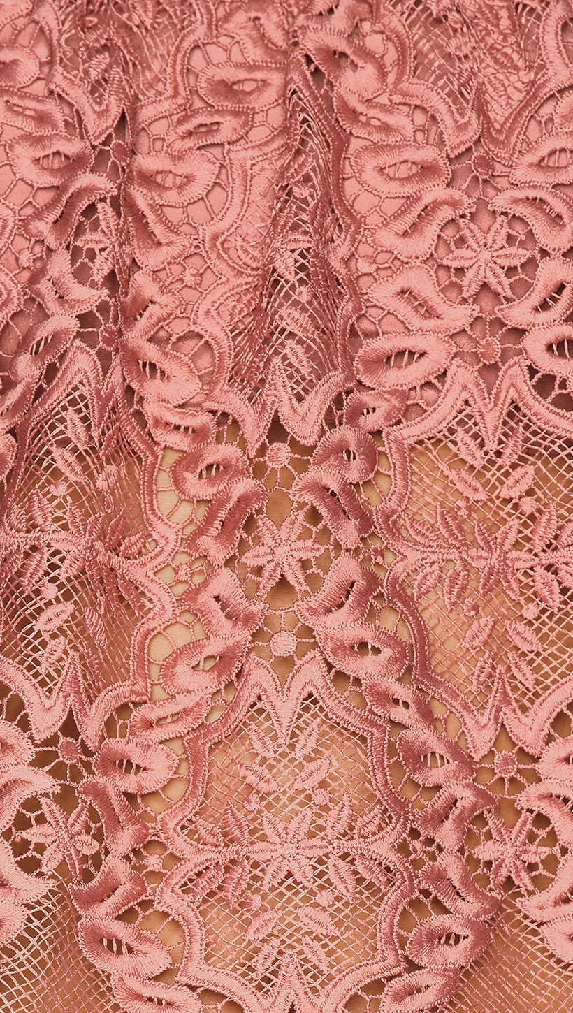 Lovers + Friends Lifes A Beach Top Mauve Off Shoulder Lace